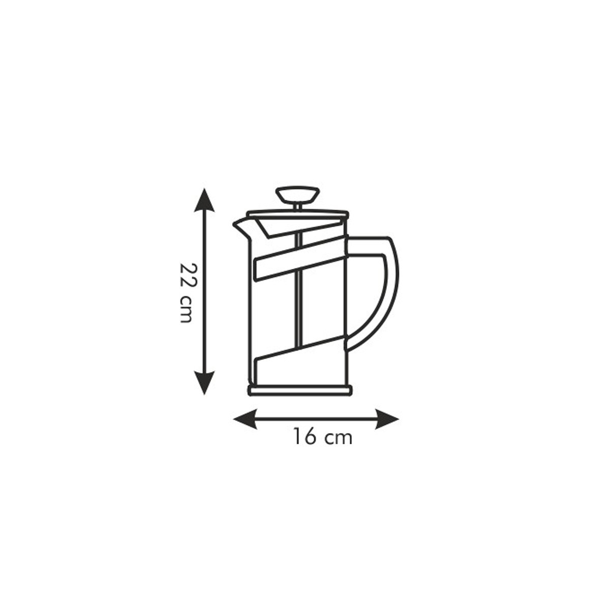 Konvice na čaj a kávu TEO 1.0 l - French press