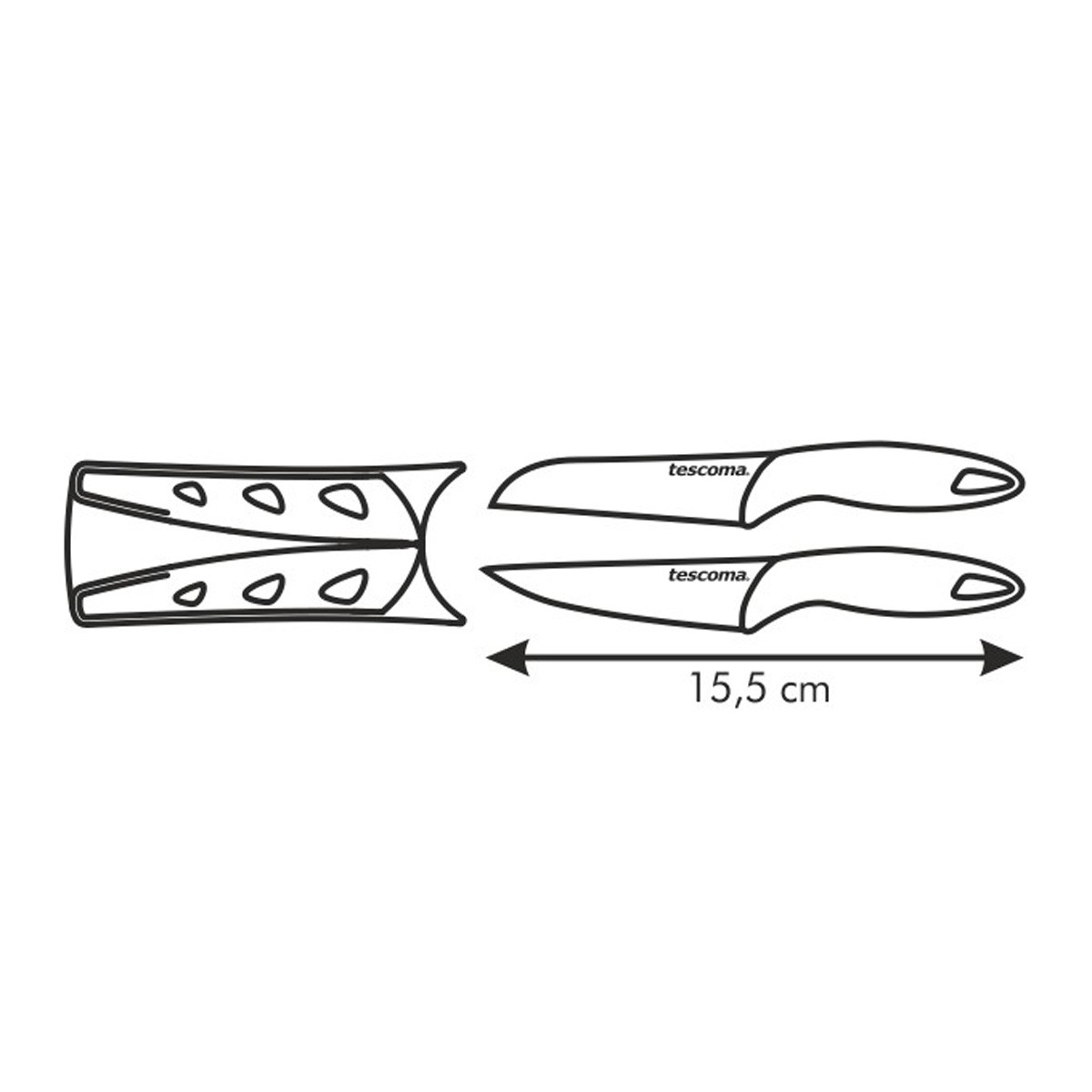 Mini nože PRESTO 6 cm, súprava 2 ks