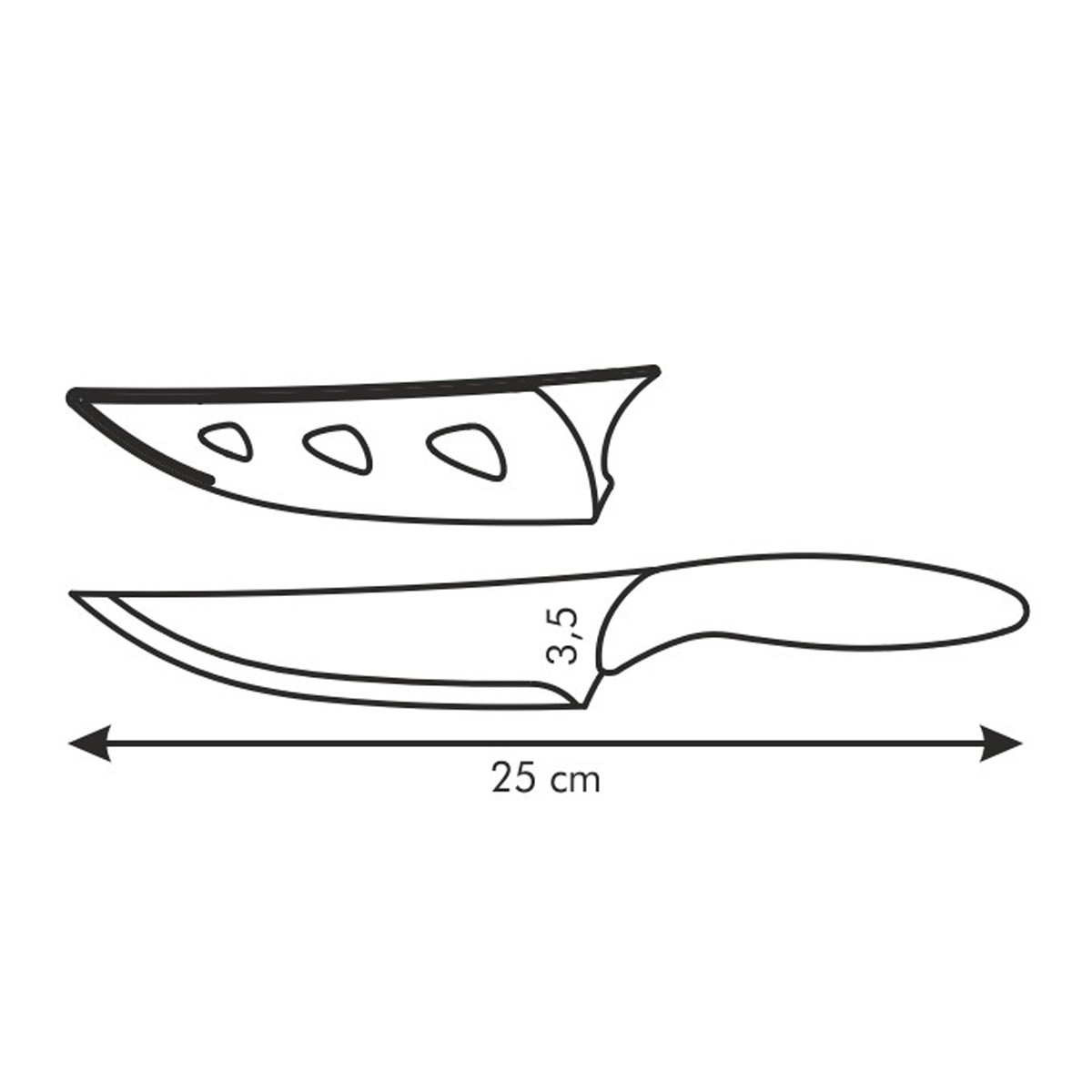 Nóż antyadhezyjny kuchenny PRESTO TONE 13 cm