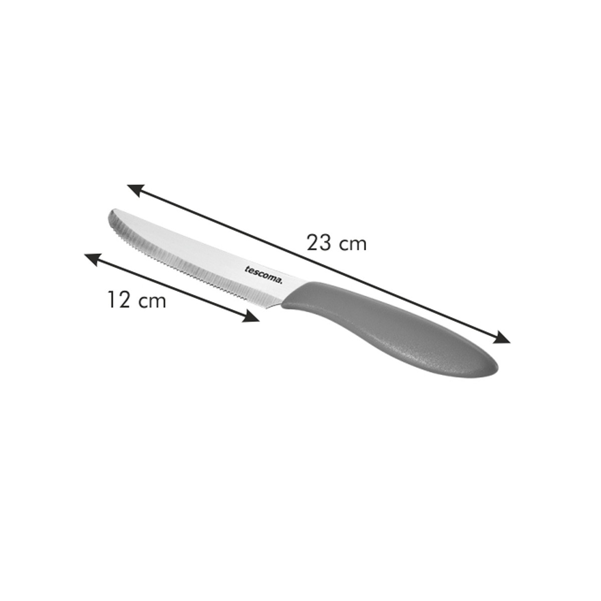 Nůž jídelní PRESTO 12 cm, 6 ks, červená
