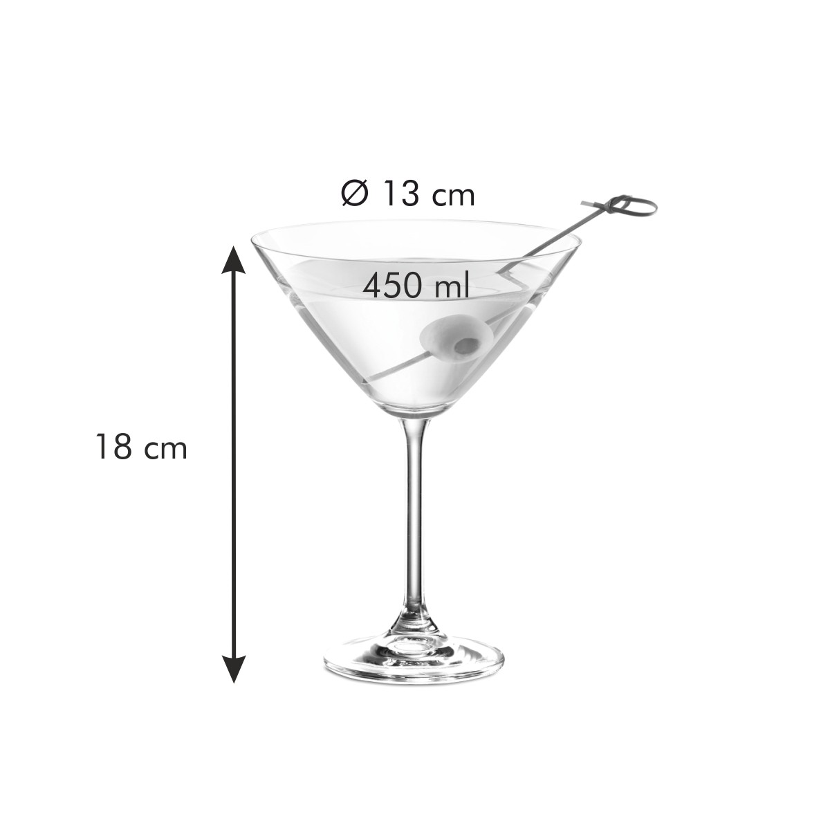 Pohár na martini CHARLIE 450 ml