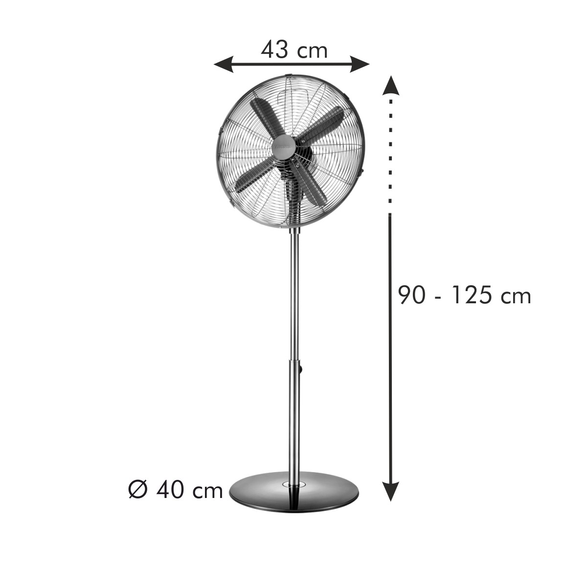 Stojanový ventilátor FANCY HOME ø 40 cm, antracit