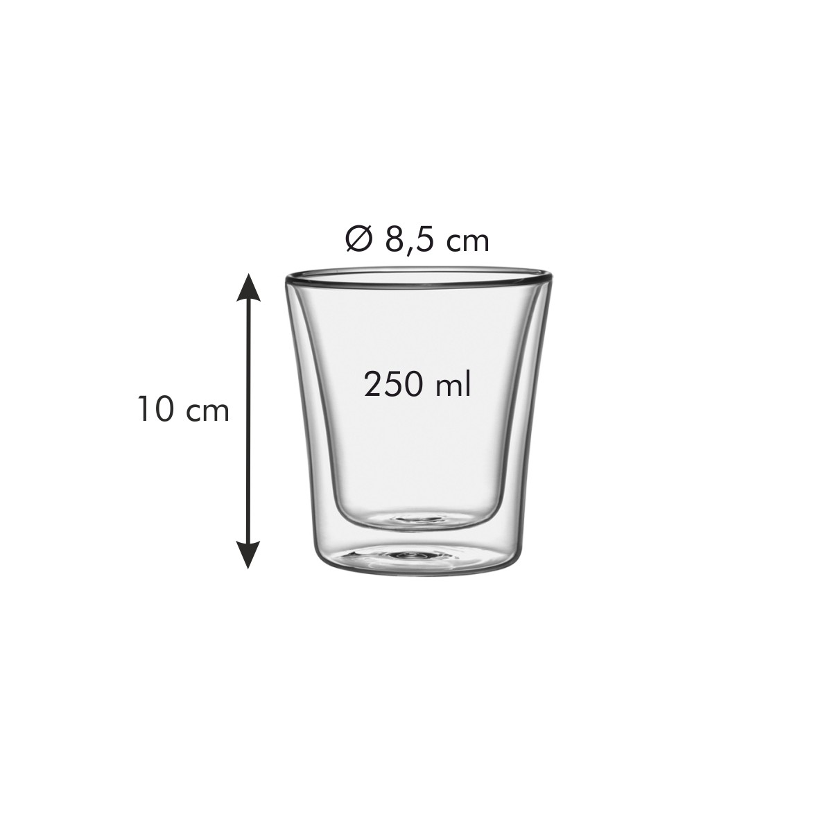 Szklanka z podwójną ścianką myDRINK, 250 ml, 2 szt.