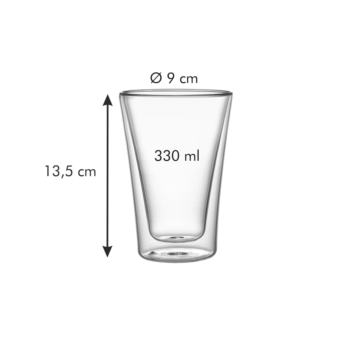 Szklanka z podwójną ścianką myDRINK, 330 ml, 2 szt.
