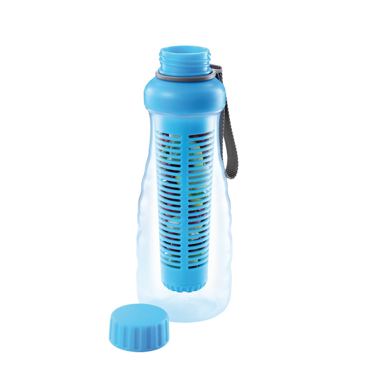 Trinkflasche mit Fruchteinsatz myDRINK 0.7 l, blau