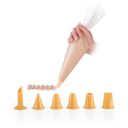 DELÍCIA habzsák 30 cm, 10 db, 6 díszítőfejjel