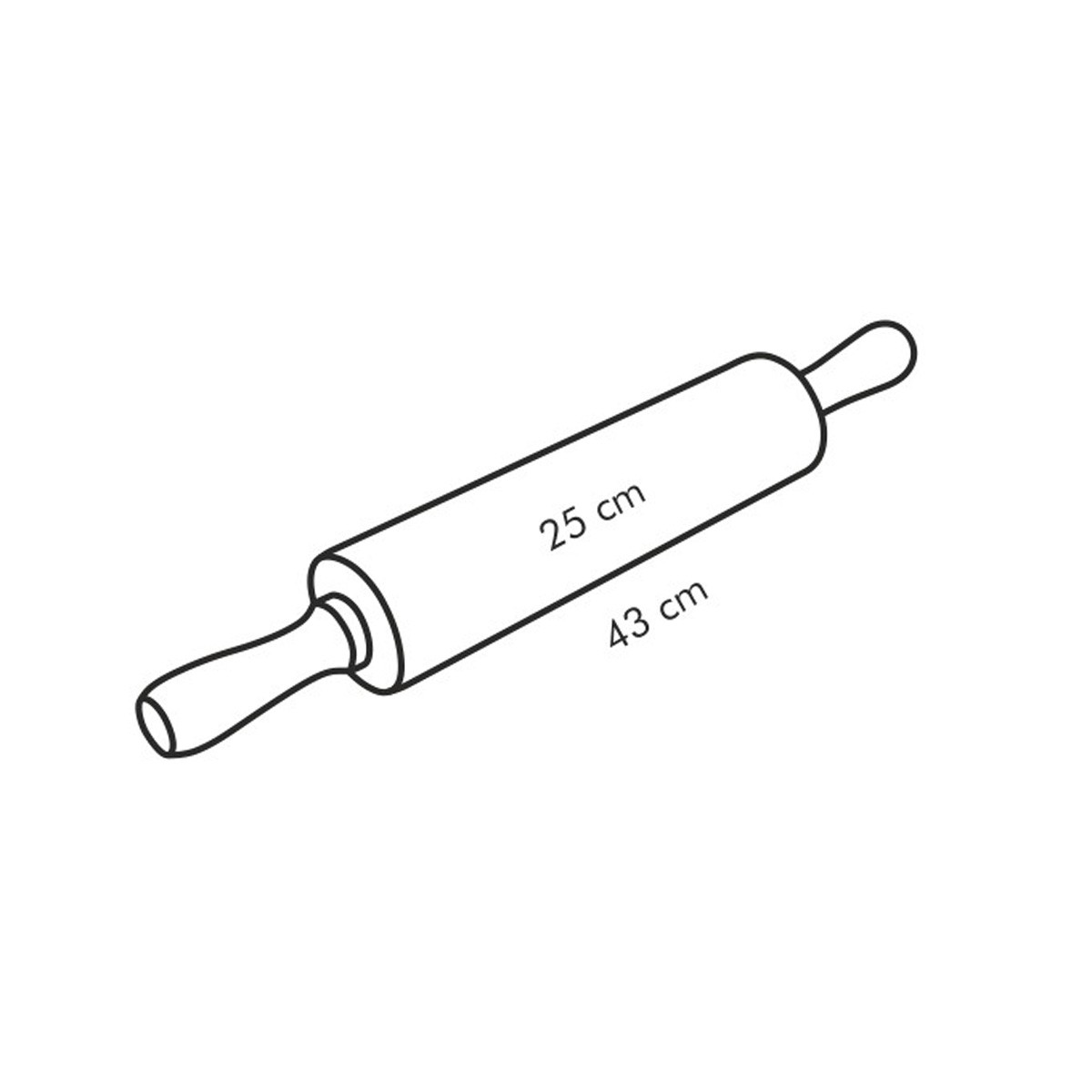 DELÍCIA Nyújtófa Kaucsukfából ø 6 Cm, 25 Cm