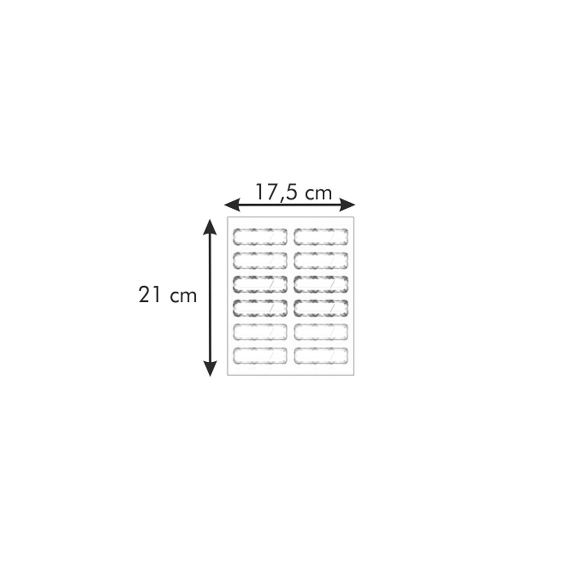 DELLA CASA Befőttesüveg öntapadó Matrica, 24 Db