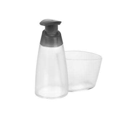 Dispensador de jabón CLEAN KIT 350 ml, con porta-estropajo