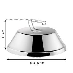 Dome for Power grill PARTY TIME, stainless steel