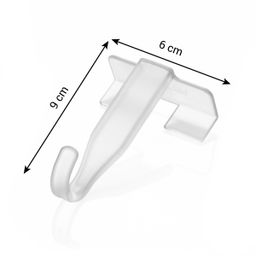 Door hooks FlexiSPACE, 2 pcs, transparent