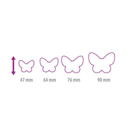 Double-sided cookie cutters butterflies DELÍCIA, 4 sizes