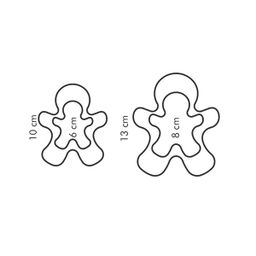 Double-sided cookie cutters figures DELÍCIA, 4 sizes