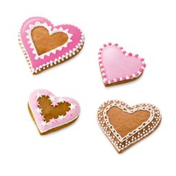 Double-sided cookie cutters hearts DELÍCIA, 6 sizes