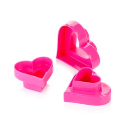 Double-sided cookie cutters hearts DELÍCIA, 6 sizes