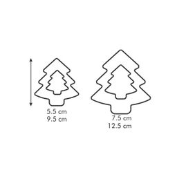 Double-sided cookie cutters little trees DELÍCIA, 4 sizes