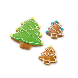 Double-sided cookie cutters little trees DELÍCIA, 4 sizes