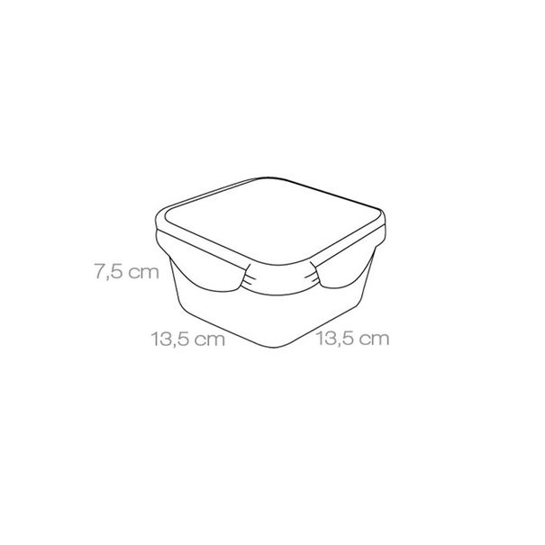 Dóza FRESHBOX 0,7 l, čtvercová (obrázek 3)