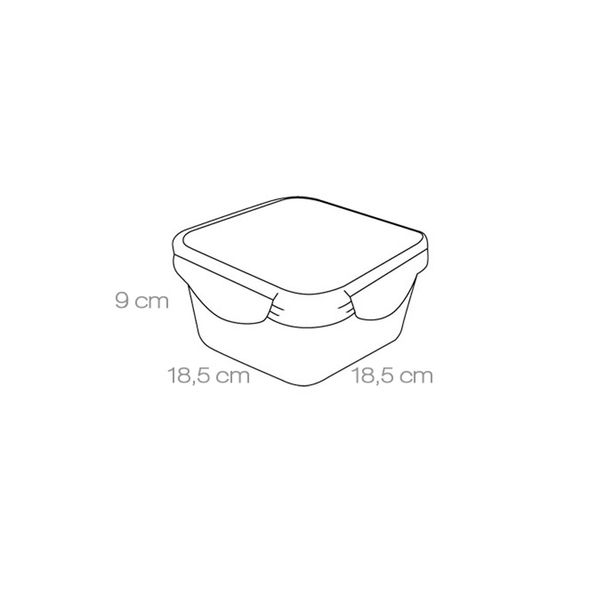Dóza FRESHBOX 2,0 l, čtvercová (obrázek 3)