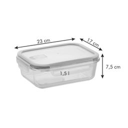 Obrázok Dóza FRESHBOX GLASS 1.5 l, obdĺžniková