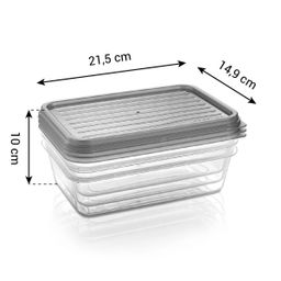 Obrázok Dózy s vekom 4FOOD 1,35 l, 3 ks