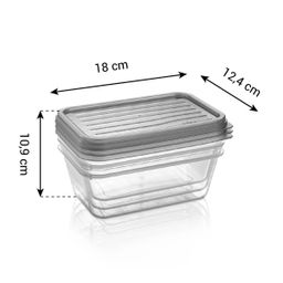 Obrázek Dózy s víkem 4FOOD 1,0 l, 3 ks
