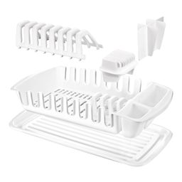 Drainer with tray CLEAN KIT, white