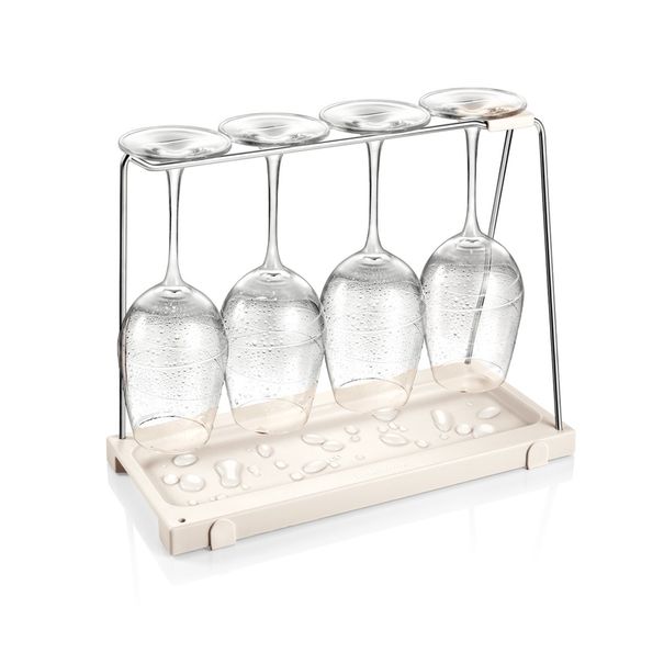E-shop Držiak pohárov na víno s odkvapkávačom FlexiSPACE 330 x 148 mm