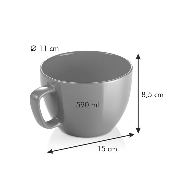 Duży kubek CREMA SHINE, czerwony (zdjęcie 4)