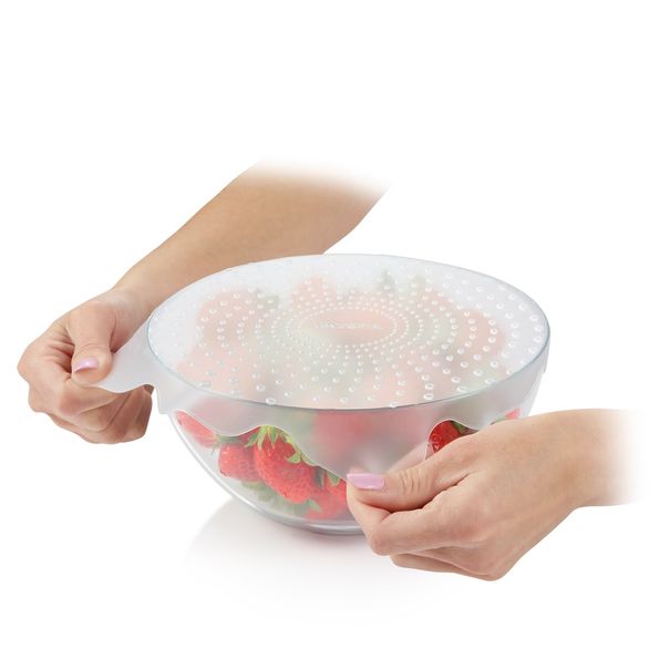 Elastyczne silikonowe wieczka 4FOOD ø 17 i 23 cm, zestaw 2 szt. (zdjęcie 3)