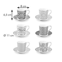Espresso cup with saucer myCOFFEE, 6 pcs, Empire
