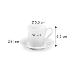 Espresso cup with saucer myCOFFEE, 6 pcs, Pastels