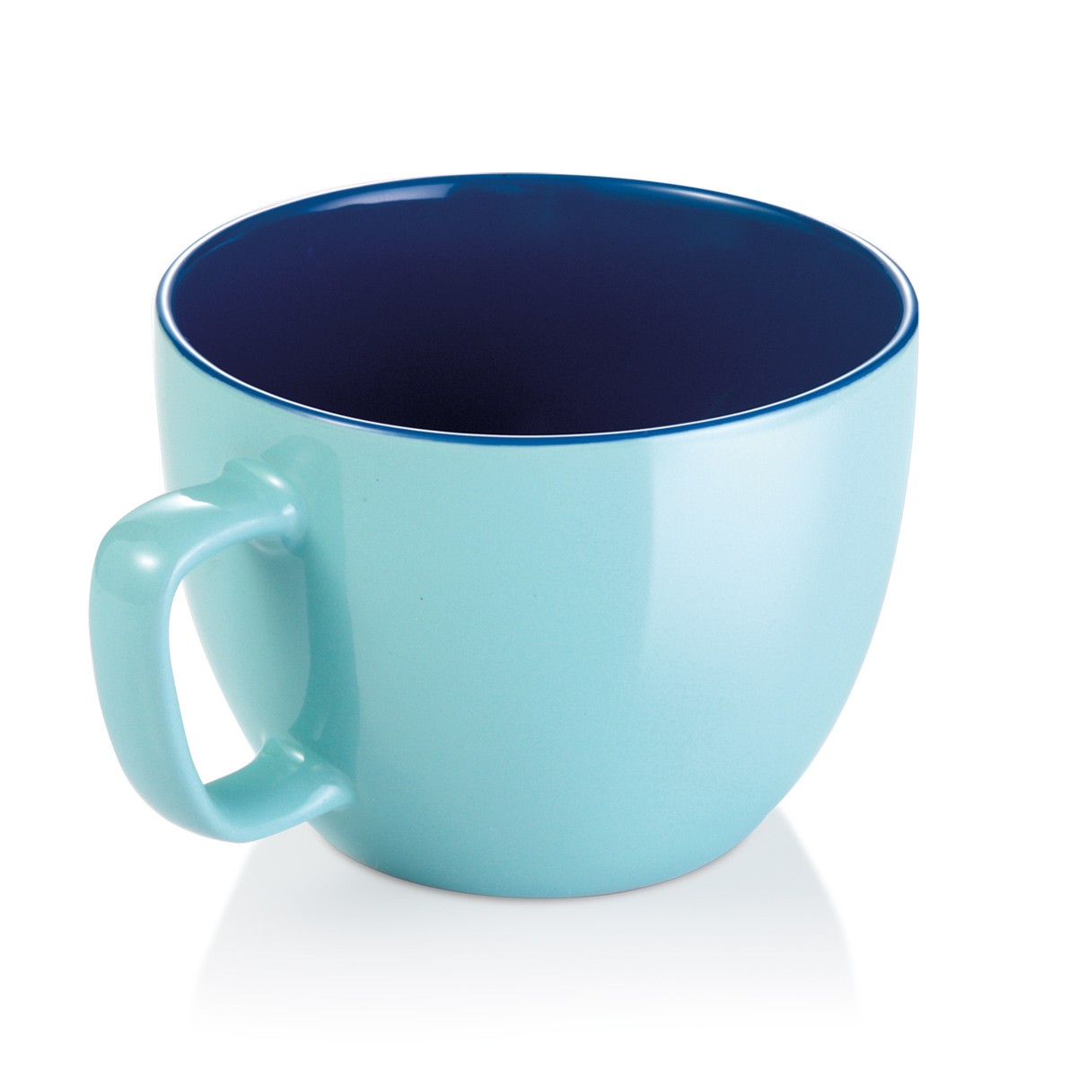 Extragroße Tasse CREMA SHINE, azurblau
