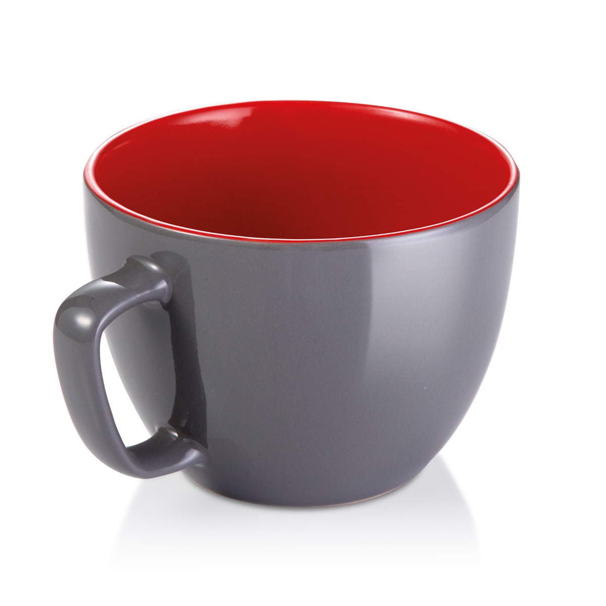 Extragroße Tasse CREMA SHINE, grau
