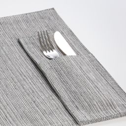 Fabric place mat with pocket for cutlery FLAIR LOUNGE, 45 x 32 cm, blue