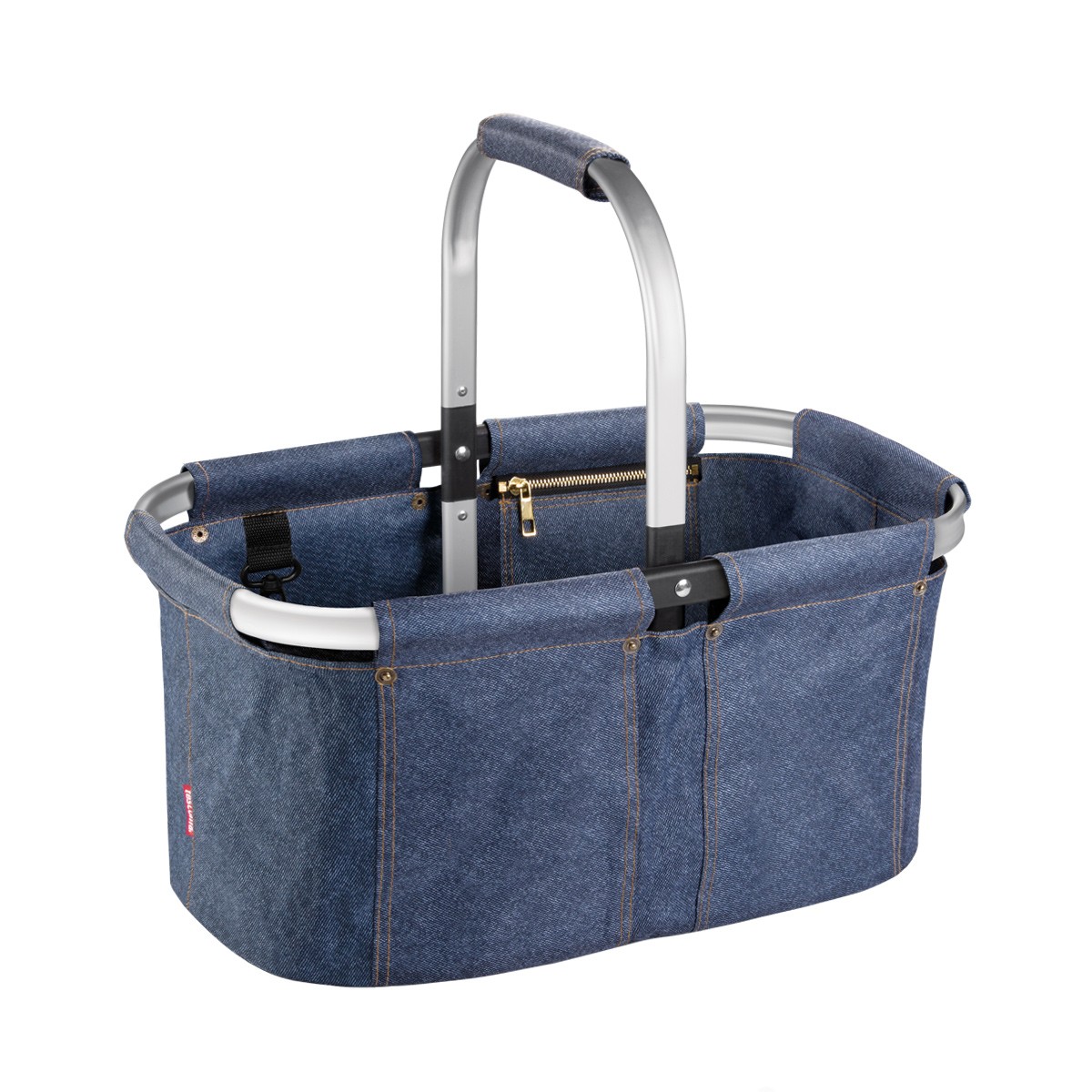 Faltbarer Einkaufskorb SHOP!, denim style