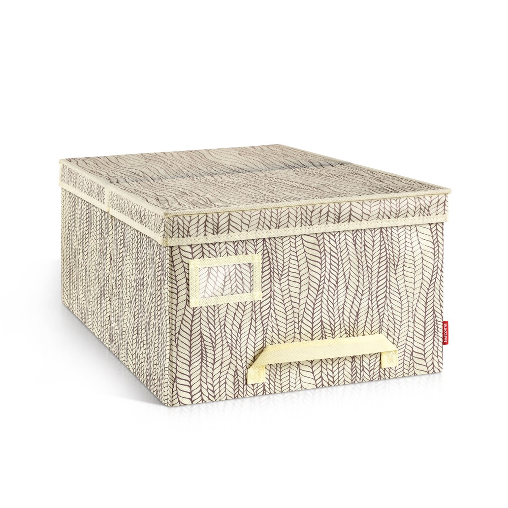 FANCY HOME ruhatároló doboz 40 x 52 x 25 cm, krémszínű