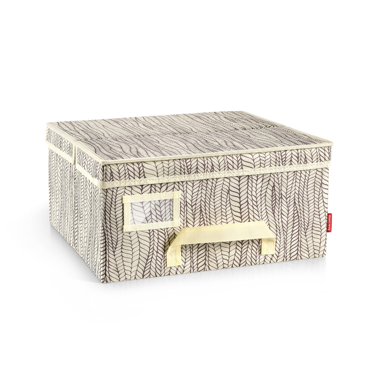 FANCY HOME Ruházat tároló doboz 40 x 35 x 20 cm, krémszínű