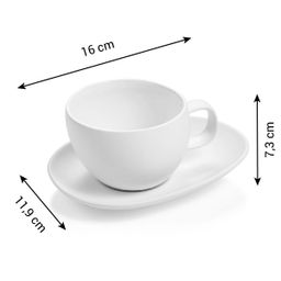 Kép FANCY HOME Stones capuccino csésze, tányérkával