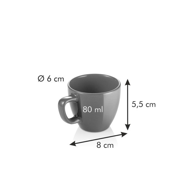 Filiżanka do espresso CREMA SHINE, czerwona (zdjęcie 4)