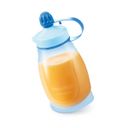 Flexible bottle PAPU PAPI 200 ml, with spoon, blue