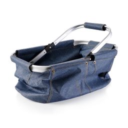 Folding shopping basket SHOP! denim style