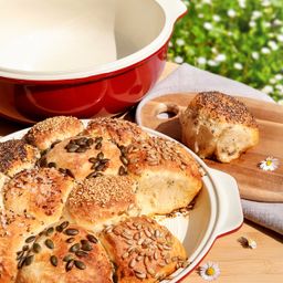 Imagem de Forma cerâmica redonda para pão DELÍCIA