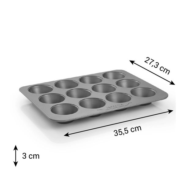 Forma na 12 muffinów COMPACT 36 x 27 cm (zdjęcie 3)