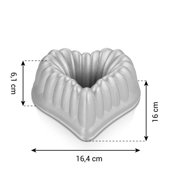 Forma na babkę DELÍCIA ø 16 cm, serce (zdjęcie 4)