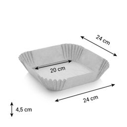 Formas de papel quadradas para Air Fryer DELÍCIA 20 x 20 cm, 50 pcs