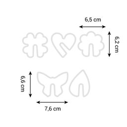 Formine per biscotti da tazza DELÍCIA, 5 pz, natura