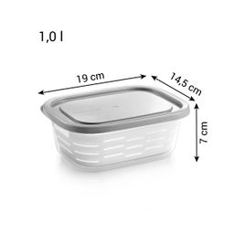 Freezer container with basket 4FOOD 1.0 l