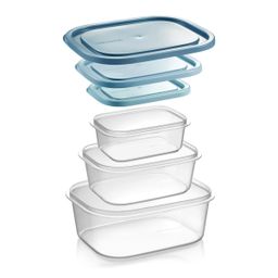 Freezer containers 4FOOD, 3 pcs, 0,5 - 1,0 - 2,0 l