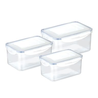 FRESHBOX ételtároló doboz 3 db, 0,9 - 1,6 - 2,4 l, mély